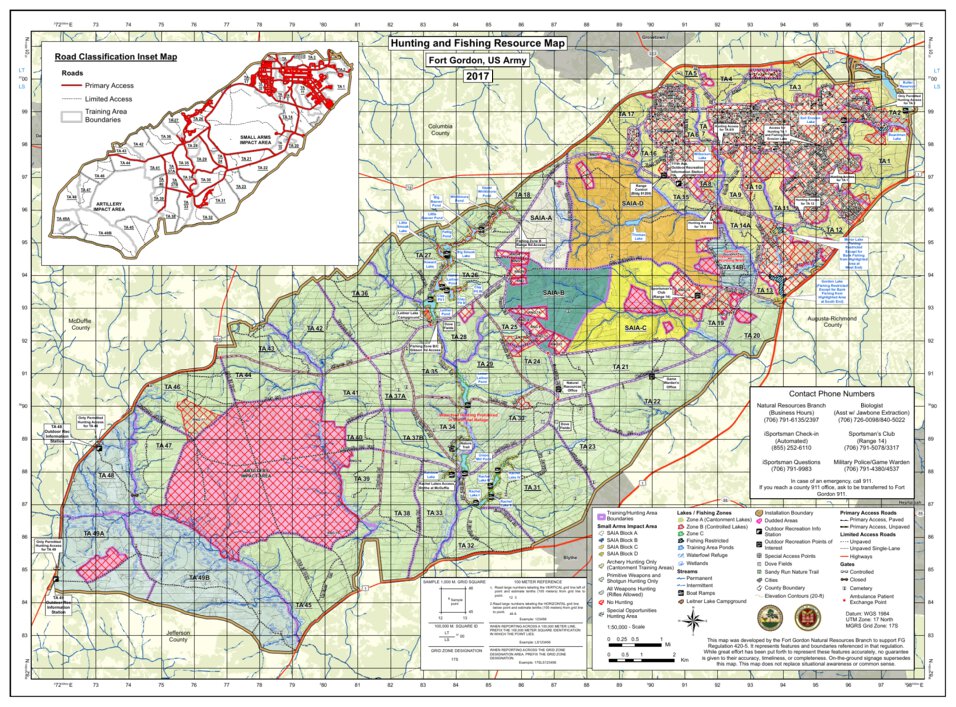 Fort Gordon Ga Map Fort Gordon Resource Map - Isportsman - Ascis Solutions - Avenza Maps