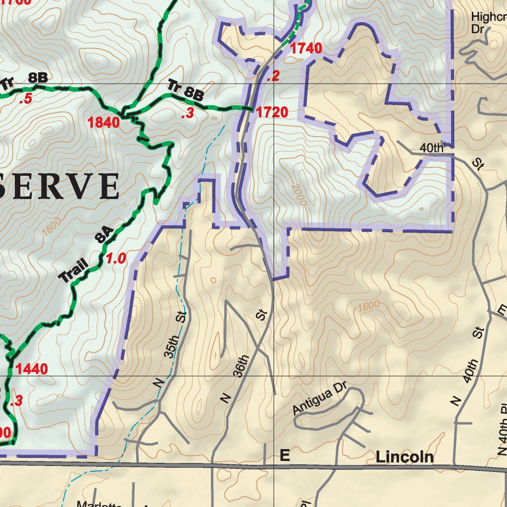 Phoenix Mountain Preserve Map 2813S: Phoenix Mountain Preserve, Az - Green Trails Maps, Inc. - Avenza Maps