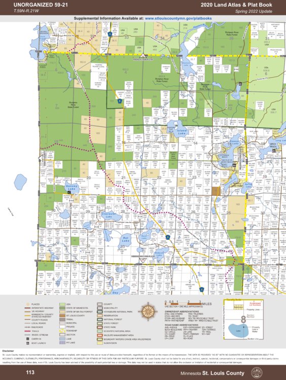 St Louis County Mn Plat Map T59/R21: 2020 Plat Book - St. Louis County, Mn - Avenza Maps