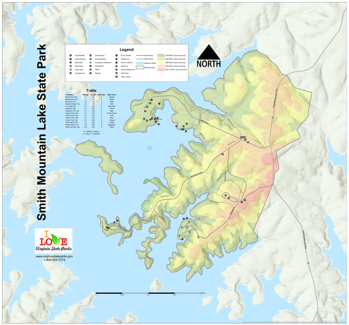 Map Of Smith Mountain Lake Virginia Smith Mountain Lake State Park - Virginia State Parks - Avenza Maps
