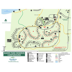 Baker Park Trail Map Baker Park Reserve Campground - Three Rivers Park District - Avenza Maps