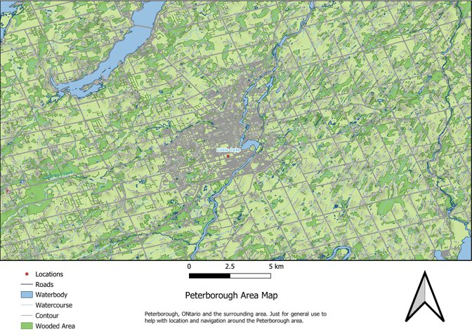 Map Of Peterborough Area Peterborough Area Map - Xavier Maps - Avenza Maps