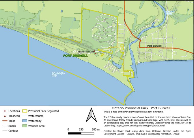 Port Burwell Provincial Park Map Ontario Provincial Park: Port Burwell - Xavier Maps - Avenza Maps