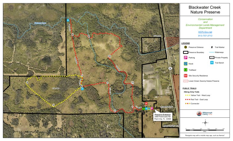 Blackwater Creek Trail Map Blackwater Creek Nature Preserve Trail Map - Hillsborough County  Conservation And Environmental Lands Management - Avenza Maps