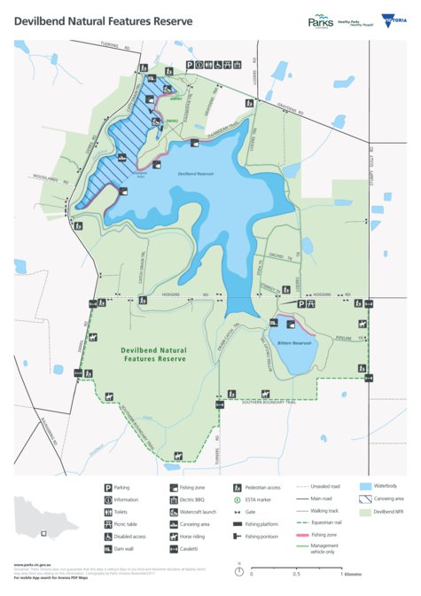 Devilbend Natural Features Reserve Visitor Guide Parks Victoria Avenza Maps