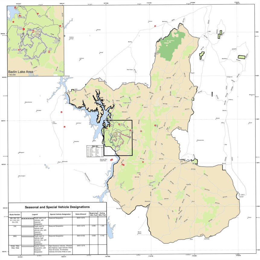 uwharrie mountains map