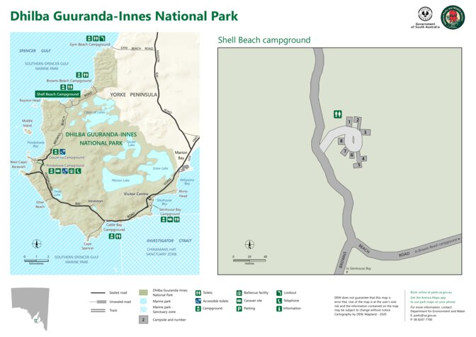 Dhilba Guuranda Innes National Park Shell Beach Campground Department For Environment And Water Avenza Maps