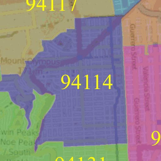 San Francisco Zip Code Map Maping Resources