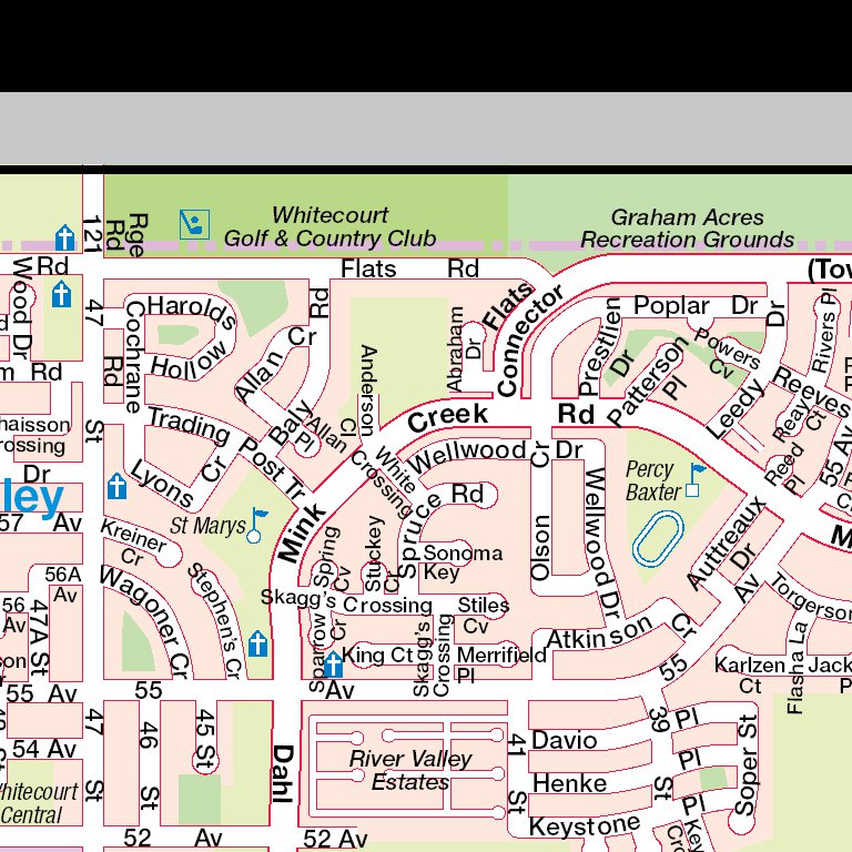 Map Of Whitecourt Alberta Whitecourt, Ab - Mapmobility Corp. - Avenza Maps