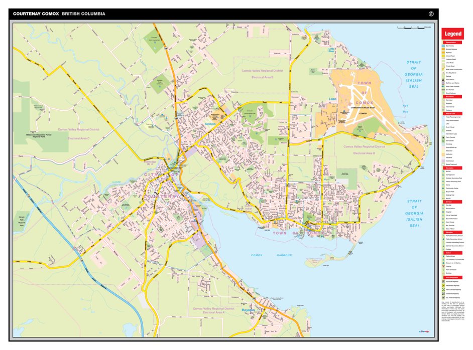 Street Map Of Comox Bc Courtenay Comox, Bc - Mapmobility Corp. - Avenza Maps