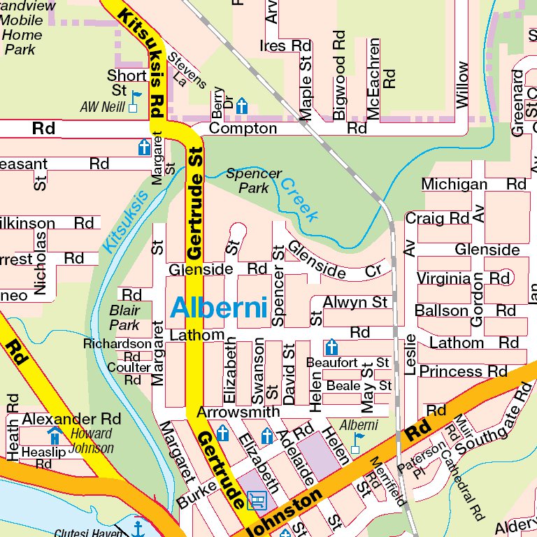 Map Of Port Alberni Bc Port Alberni, Bc - Mapmobility Corp. - Avenza Maps