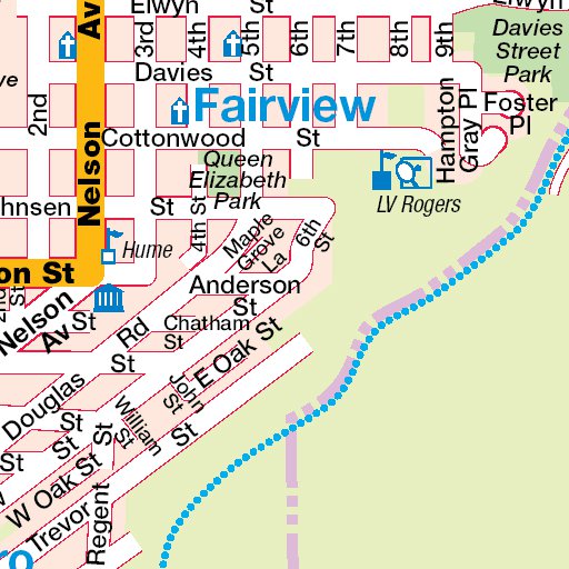 Street Map Of Nelson Bc Nelson, Bc - Mapmobility Corp. - Avenza Maps