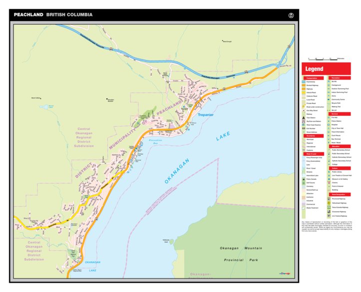 Map Of Peachland Bc Peachland, Bc - Mapmobility Corp. - Avenza Maps