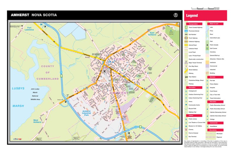 Map Of Amherst Ns Amherst, Ns - Mapmobility Corp. - Avenza Maps