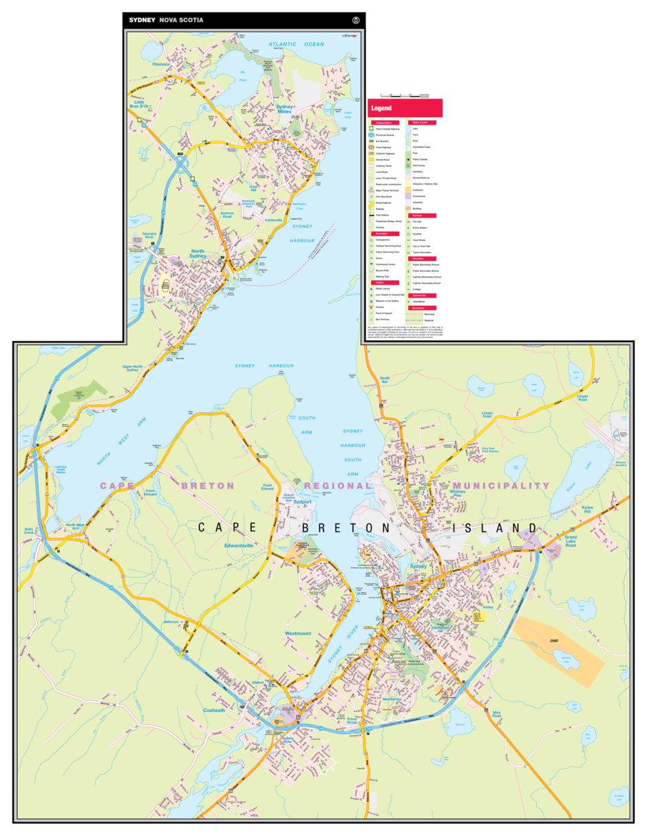 Sydney Nova Scotia Map Sydney, Ns - Mapmobility Corp. - Avenza Maps
