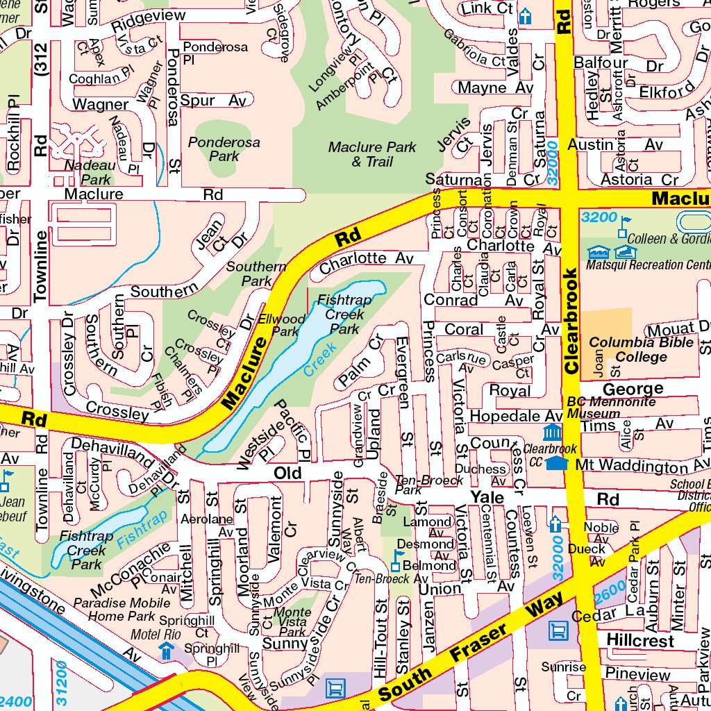 Street Map Of Abbotsford Bc Abbotsford, Bc - Mapmobility Corp. - Avenza Maps