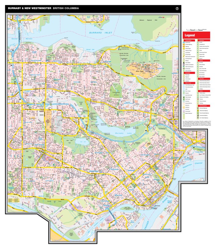 Map Of Burnaby Bc Burnaby And New Westminster, Bc - Mapmobility Corp. - Avenza Maps