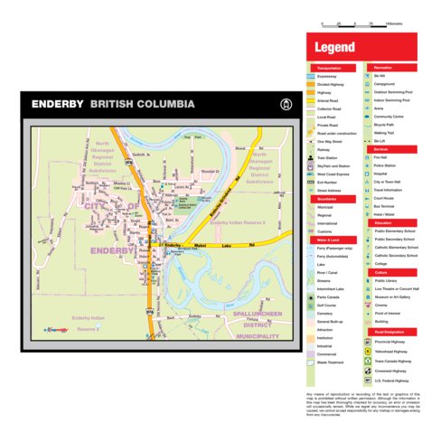 Map Of Enderby Bc Enderby, Bc - Mapmobility Corp. - Avenza Maps