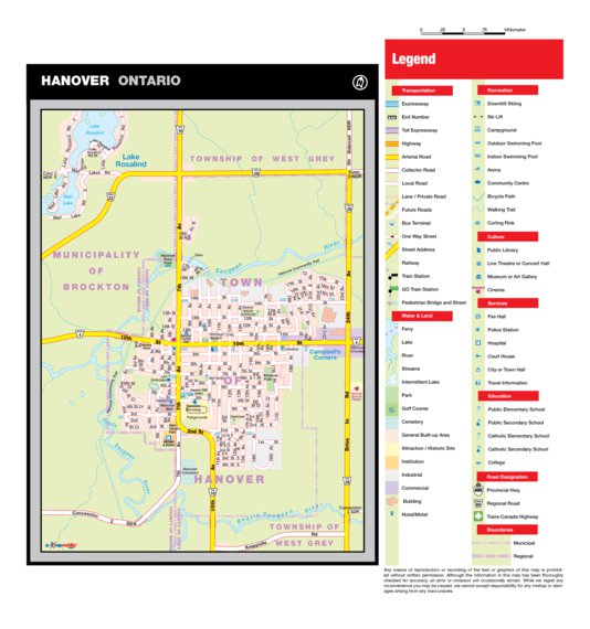 Map Of Hanover Ontario Hanover, On - Mapmobility Corp. - Avenza Maps