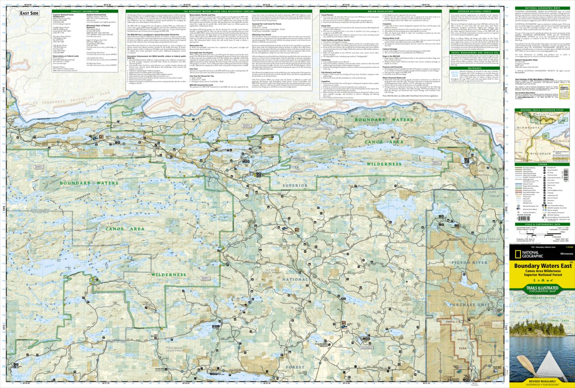 Boundary Waters Map Pdf Boundary Waters Canoe Area Wilderness Map Pack Bundle National Geographic Avenza Maps
