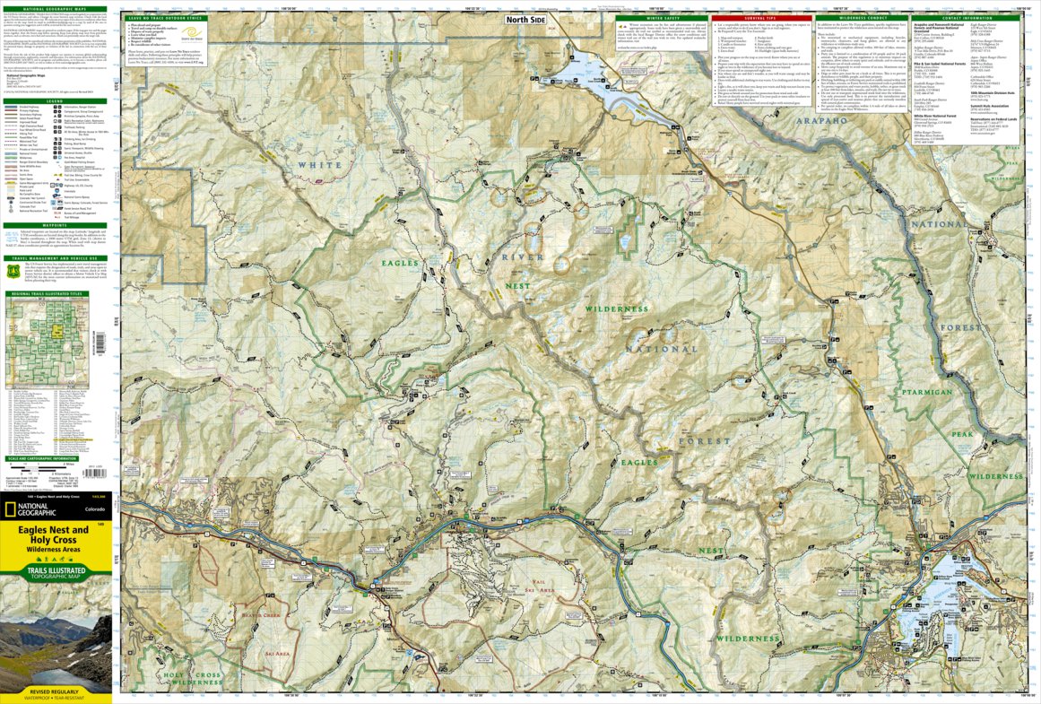 Holy Cross Wilderness Map 149 :: Eagles Nest And Holy Cross Wilderness Areas - National Geographic -  Avenza Maps