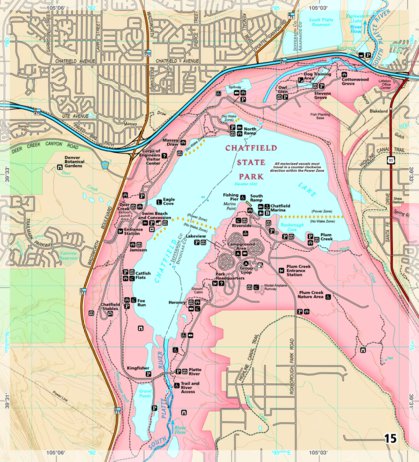 Chatfield Reservoir Topo Map 2302 :: South Platte River, Elevenmile Canyon Reservoir To Chatfield  Reservoir - National Geographic - Avenza Maps
