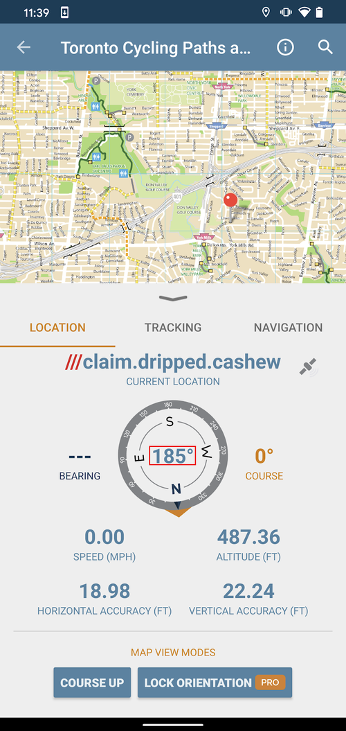 Avenza Maps Compass Heading