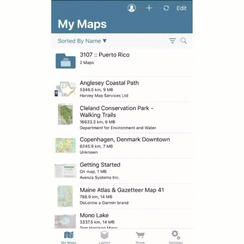 My Maps on Avenza Maps App