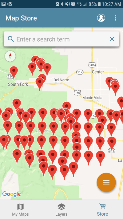 crowded map store - Avenza Maps