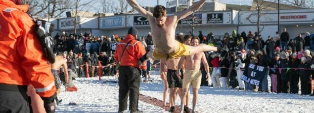 Polar plunge during winter games