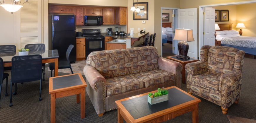 Seating area with a couch and chair