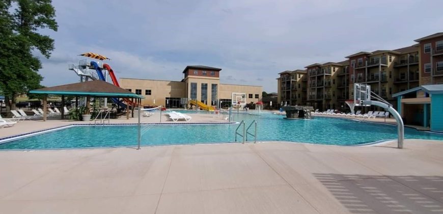 Pool area with basketball play area