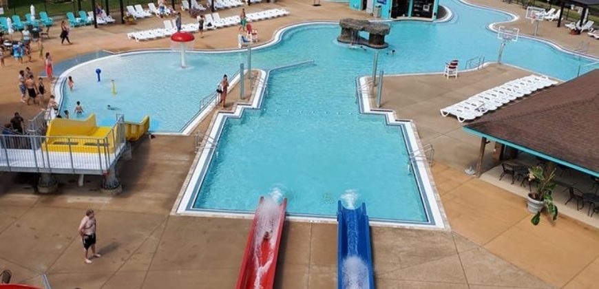 Two big water slides