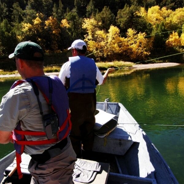 Two men fishing