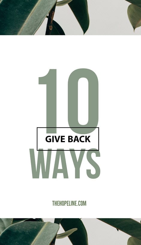 Top 10 Ways to Give Back