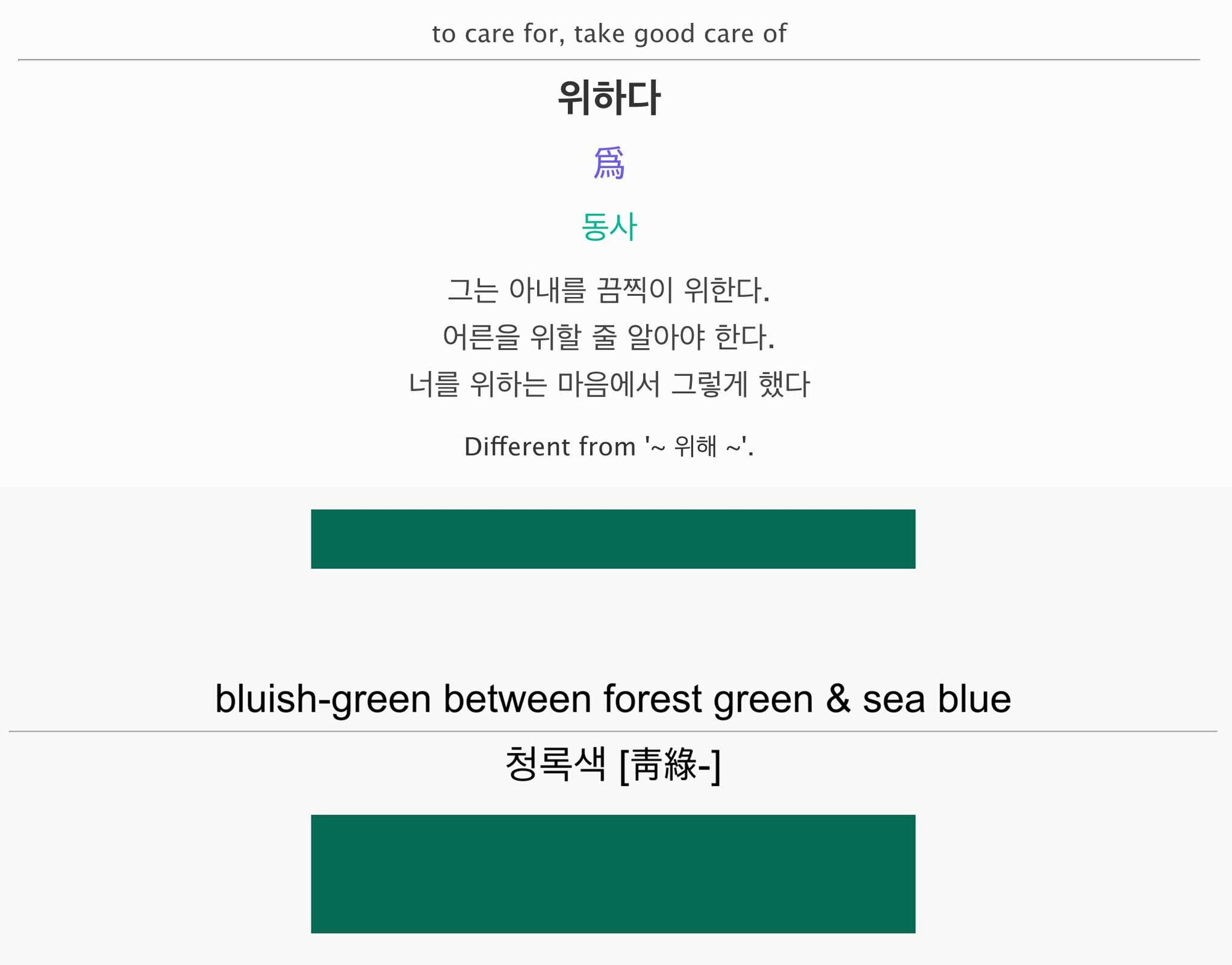 How my template looks for a given card