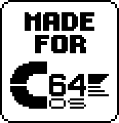 Made For C64 OS badge.