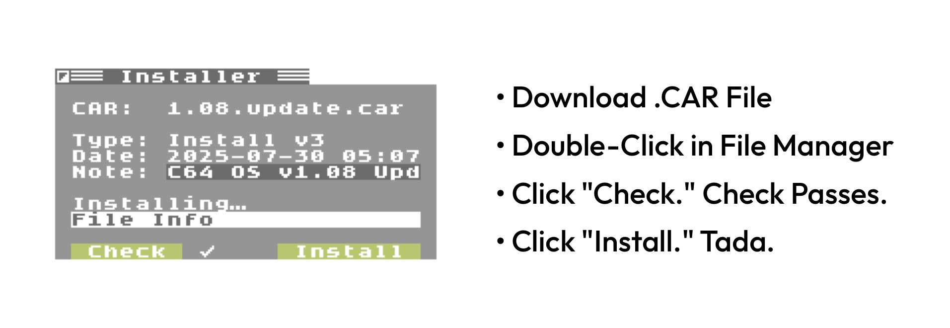 Installing Software Updates is easy as 1, 2, 3. Click Install.