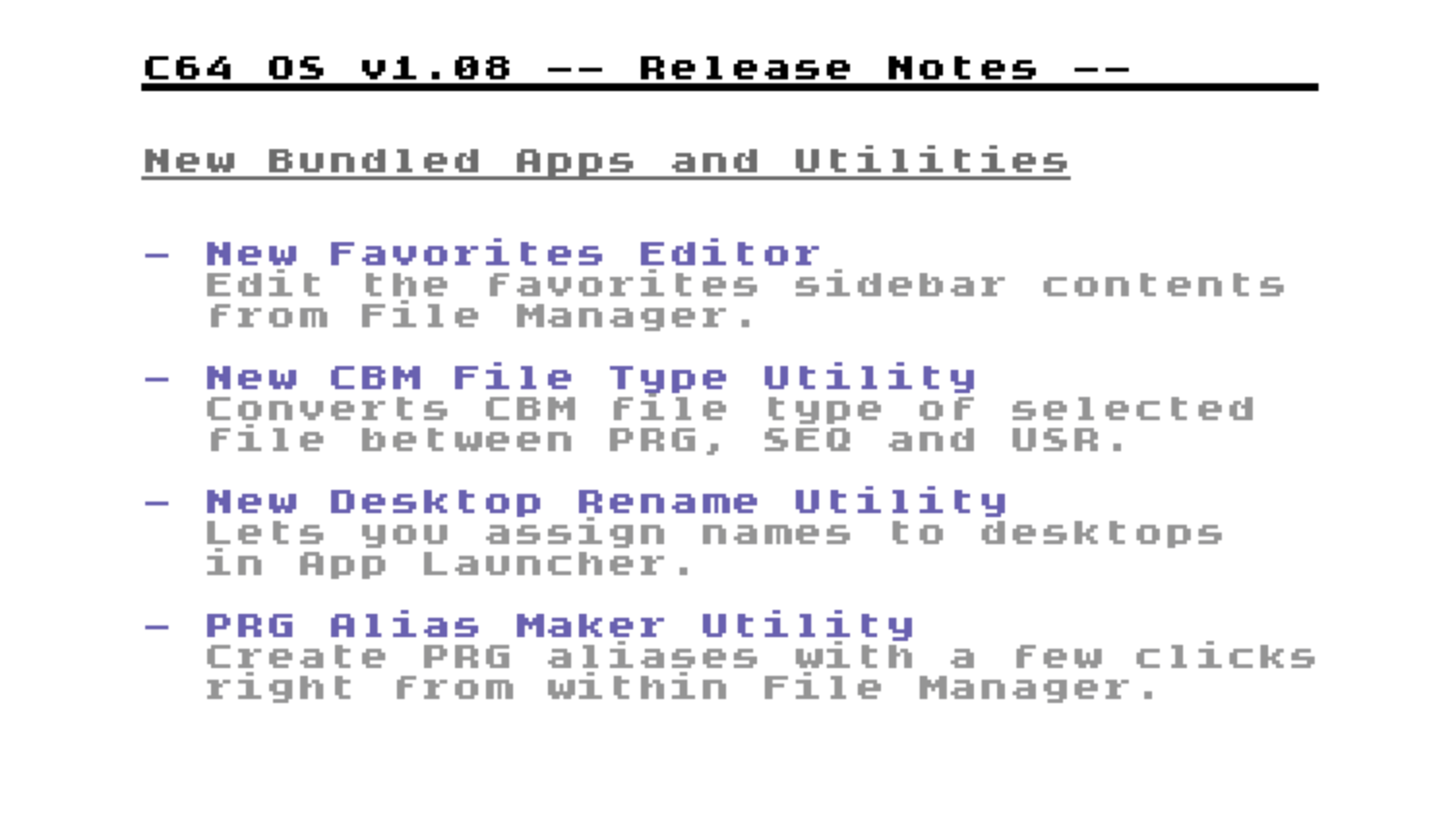 Presenter (Free) App - Now bundled with C64 OS.