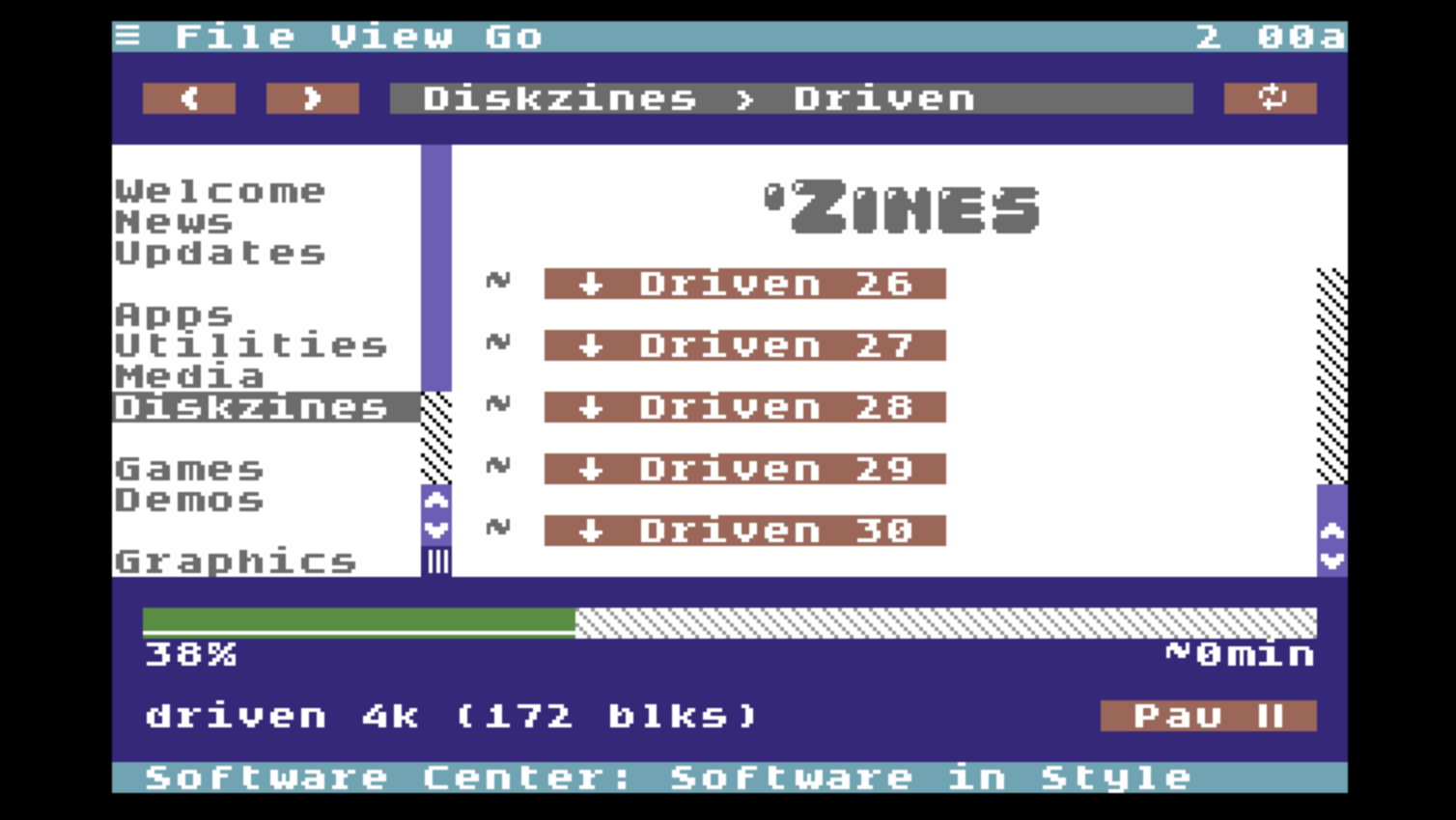 Downloading an issue of Driven diskzine – 32%