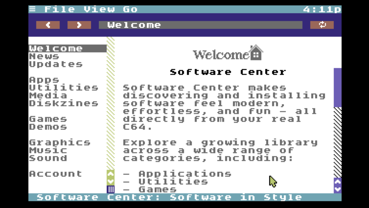 Welcome to Software Center.
