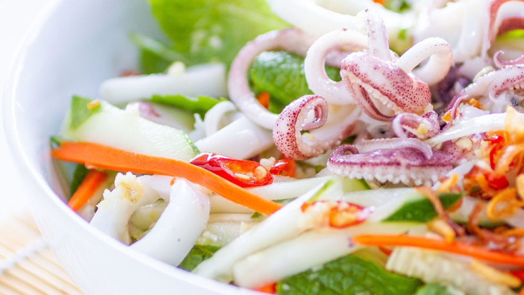 Kerabu Sotong Dan Udang Ala Thai Recipe