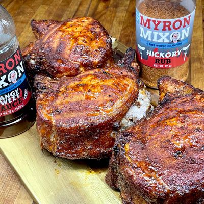 Sausage and Apple Stuffed Pork Chops - Myron Mixon Smokers