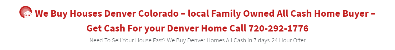 We buy houses denver colorado logo banner