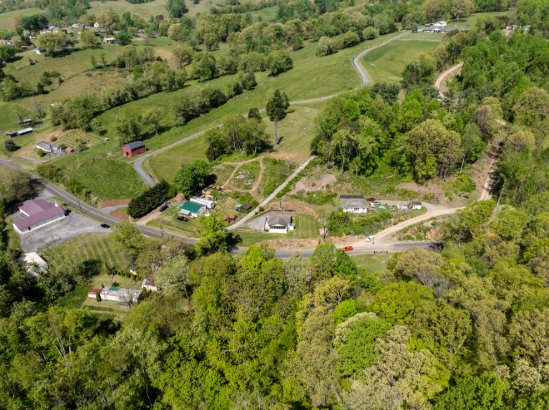 Aerial view of the surrounding hills
