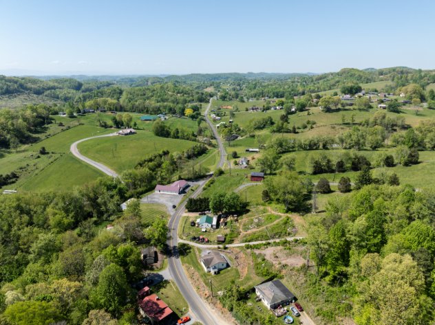 Aerial view of the countryside