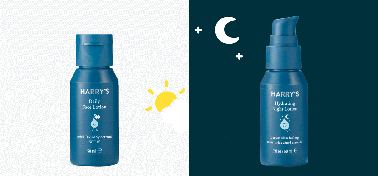 Animated Image of Face Lotion and Night Lotion