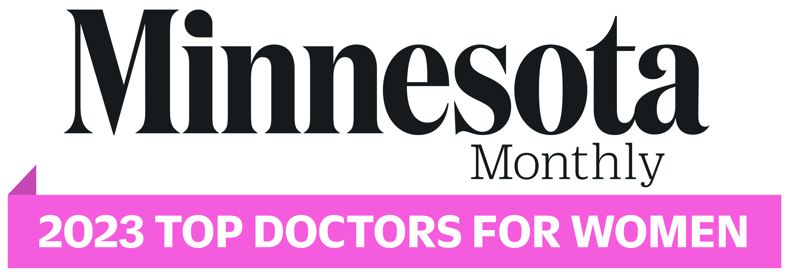 Logo for Minnesota Monthly Top Doctors for Women 2023