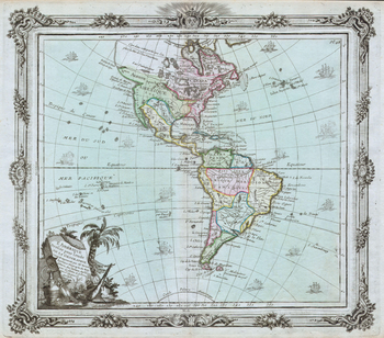 Brion de la Tour Map of North America and South America (1764)