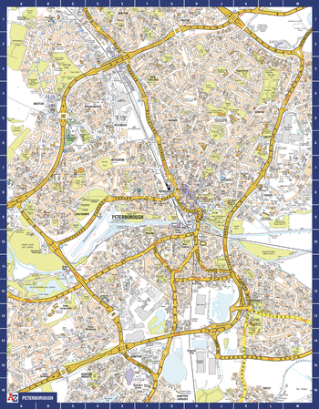 Peterborough A-Z Street Map
